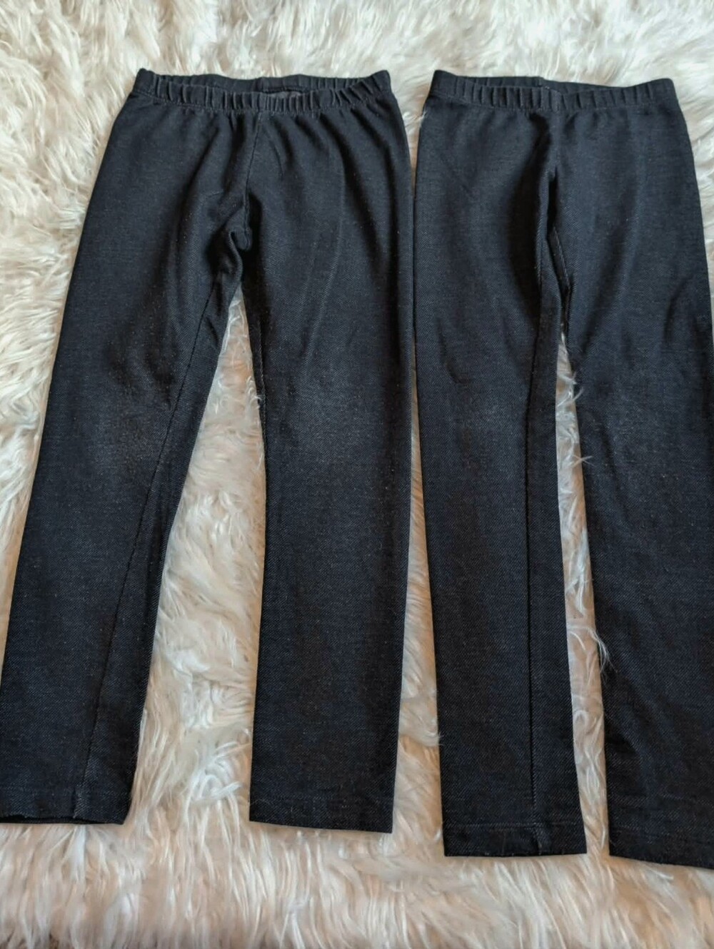 2pc 6/7Cat & Jack Blue Jeggings Girls' Stretch Leggings - Pair